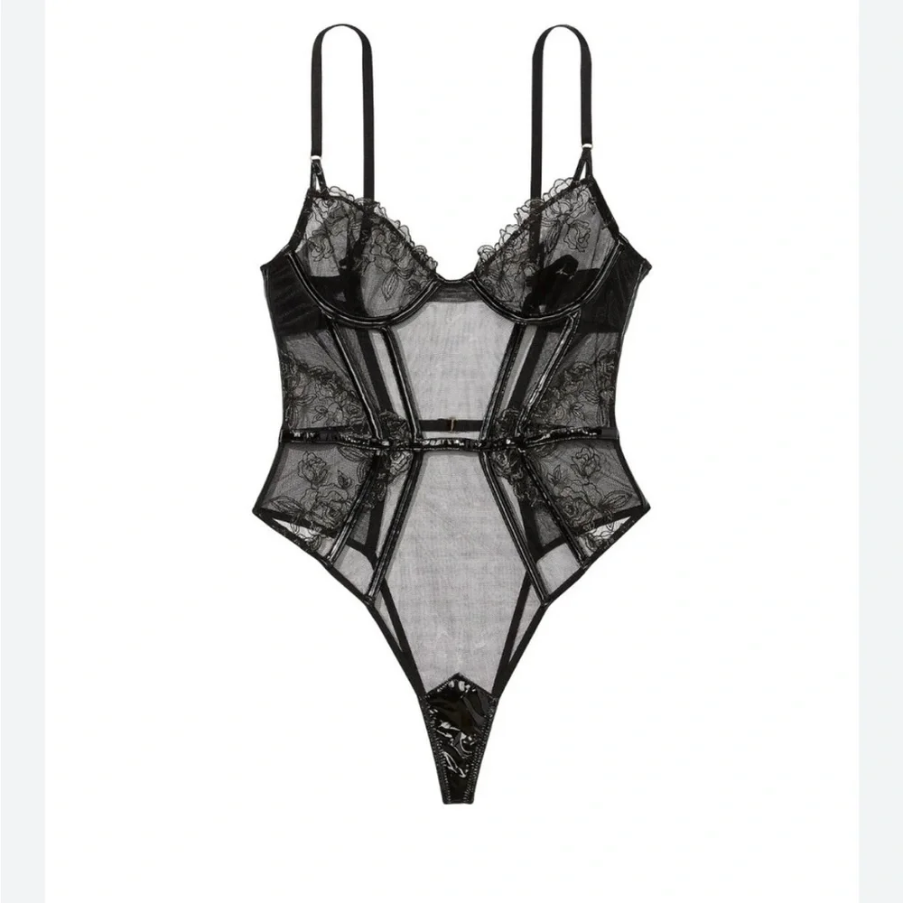 Victoria's Secret Very Sexy Midnight Affair Lace Unlined Teddy Medium Bodysuit - Picture 1 of 12